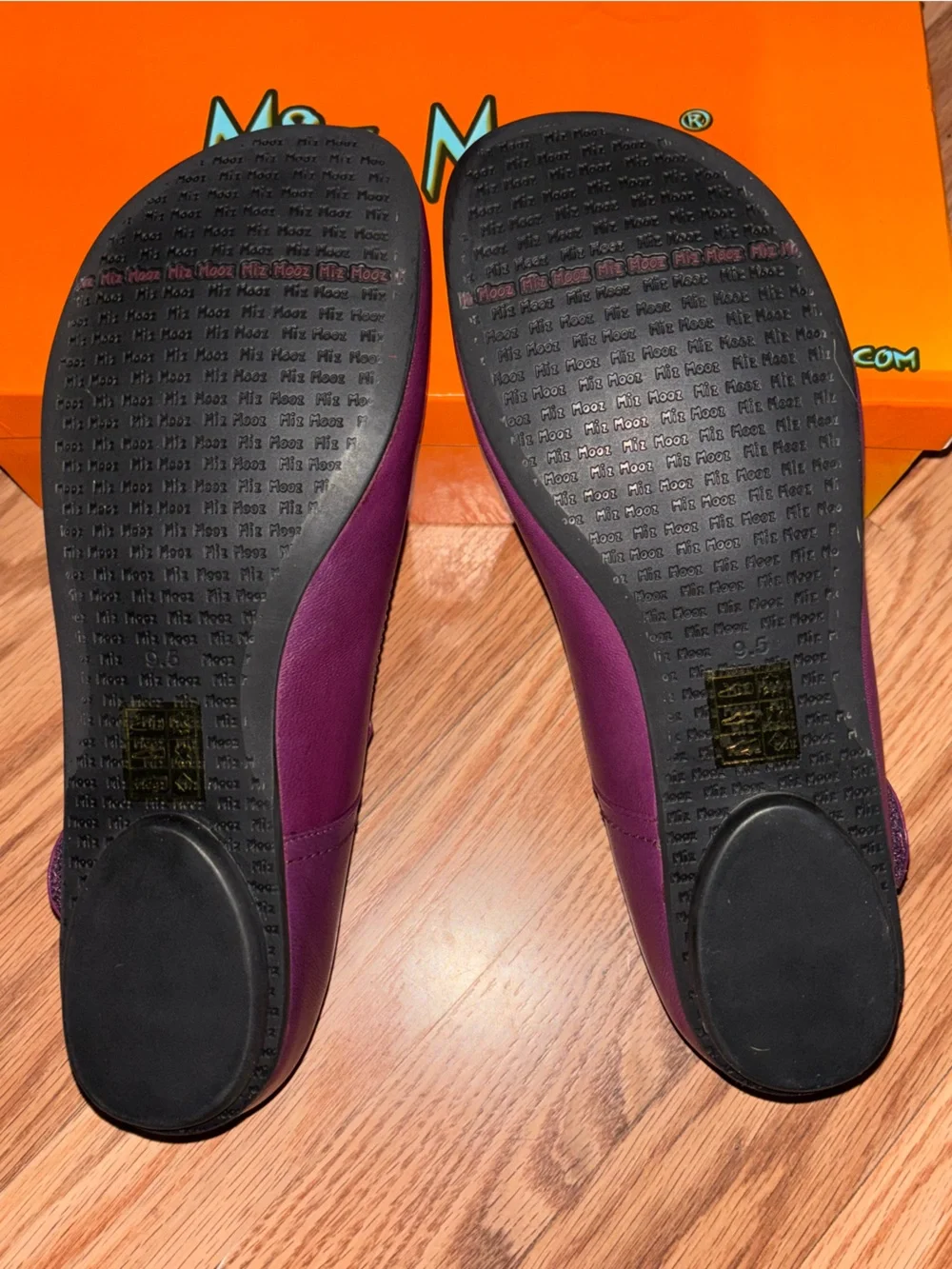 Miz Mooz Devi Purple Mary Jane Flats NIB